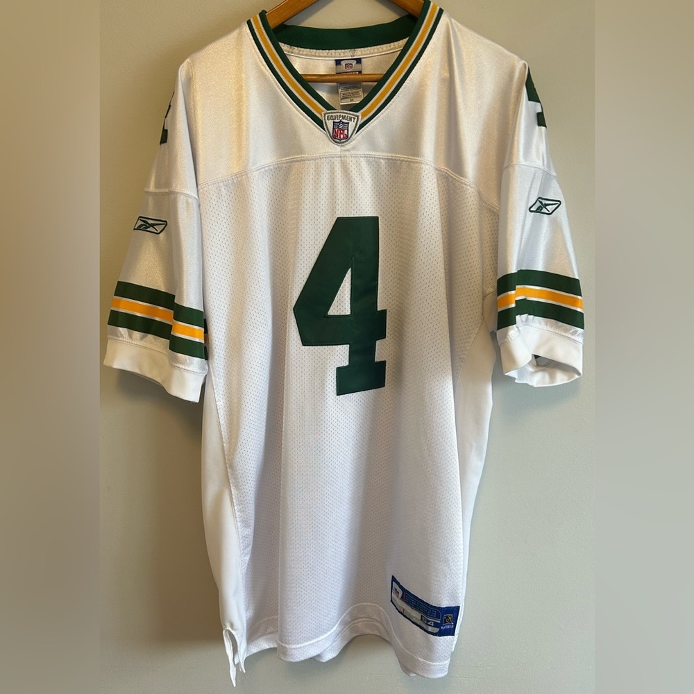 Vintage Reebok Green Bay Packers NFL Brett Favre Jersey Size 54/2XL Very Clean!